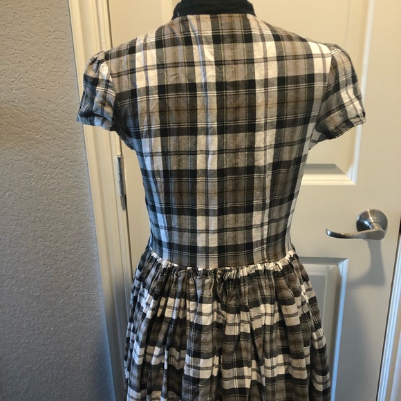 ❌SOLD❌Unique Vintage Plaid Button Up Swing Dress - Picture 12 of 15